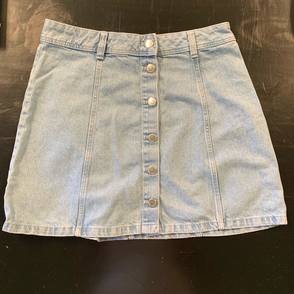 Divided Button Down Skirt